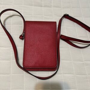 Women’s Save The Girls crossbody purse.  Color is Red.